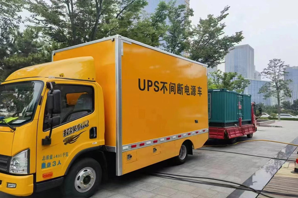 阳明发电机租赁施工现场