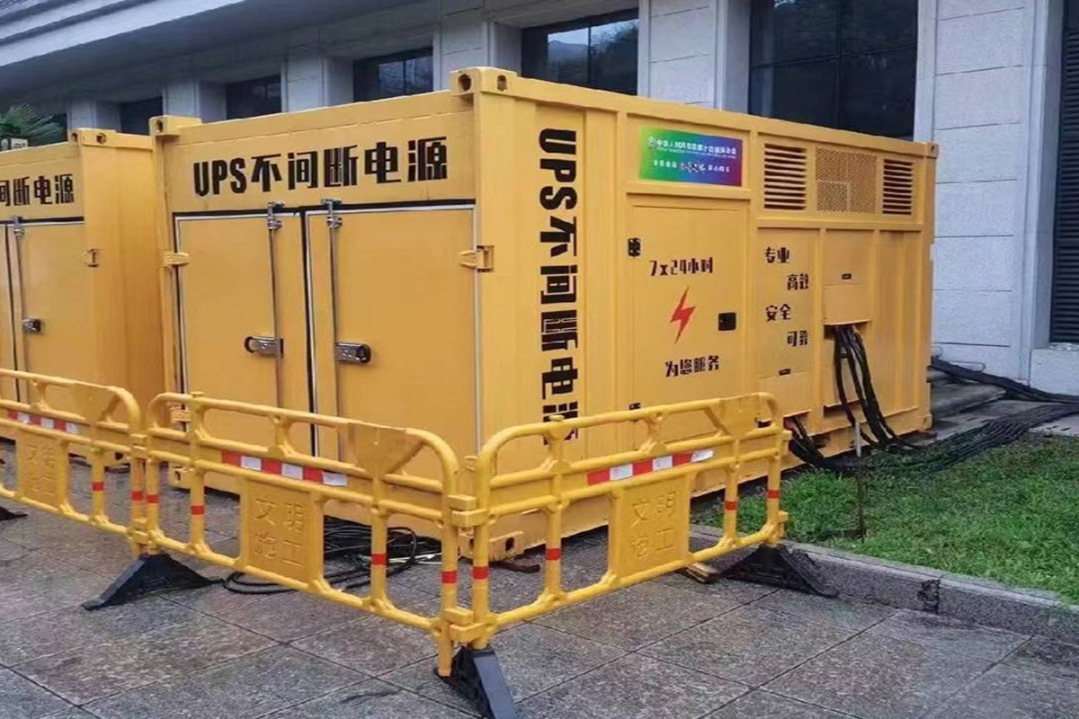 阳明发电机租赁施工现场