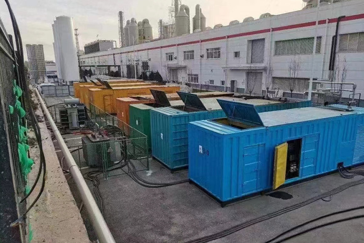 阳明发电机租赁施工现场